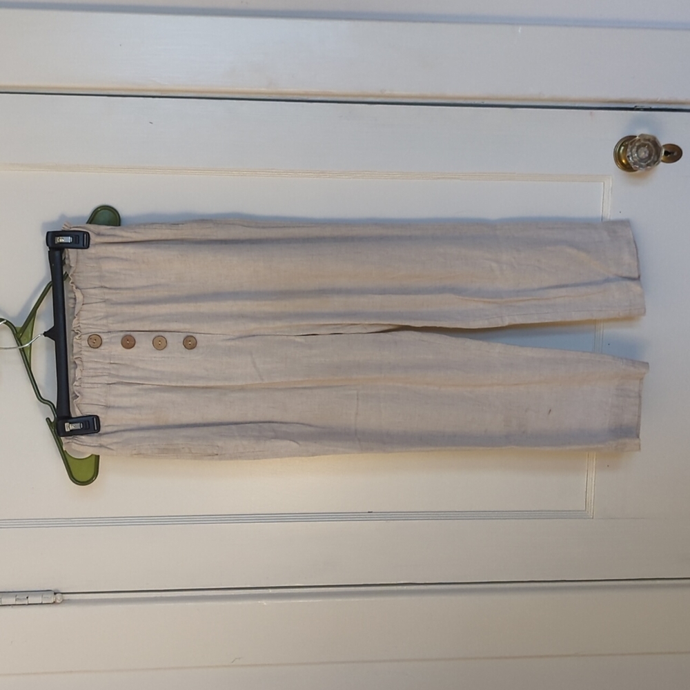 Altard state stretch linen crop